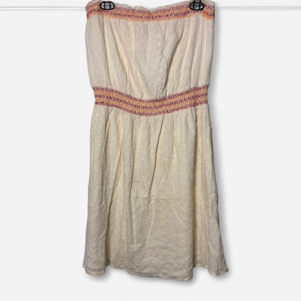 American Rag Cream Dress with Pink Details